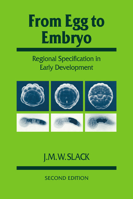 From Egg to Embryo; Regional Specification in Early Development (Paperback) 9780521409438