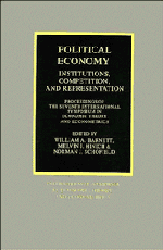 Political Economy: Institutions, Competition and Representation; Proceedings of the Seventh International Symposium in Economic Theory and Econometrics (Hardback) 9780521417815