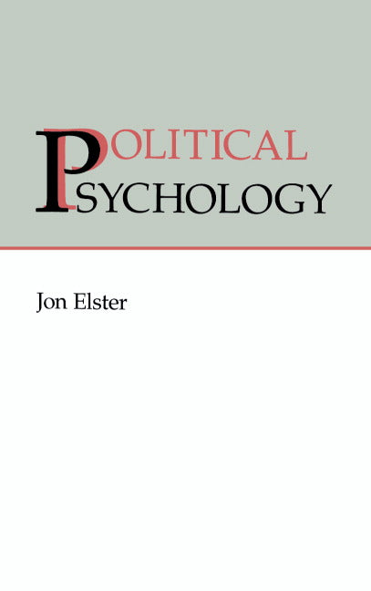 Political Psychology (Paperback) 9780521422864