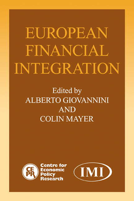 European Financial Integration (Paperback) 9780521428903