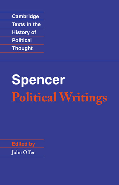 Spencer: Political Writings (Paperback) 9780521437400