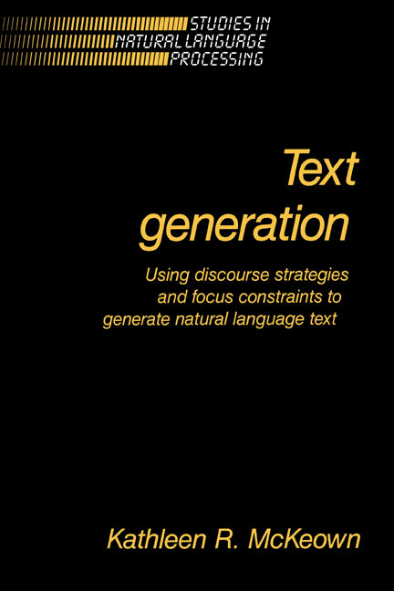 Text Generation (Paperback) 9780521438025