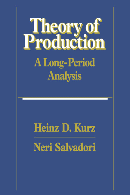 Theory of Production; A Long-Period Analysis (Hardback) 9780521443258