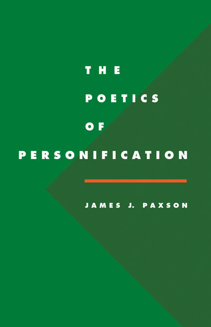 The Poetics of Personification (Hardback) 9780521445399