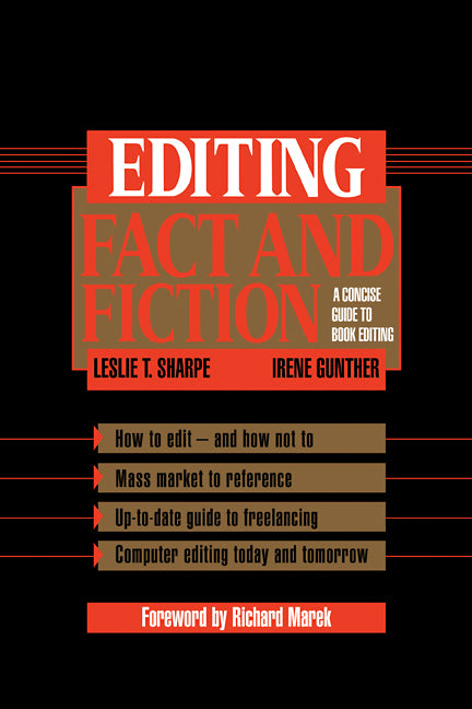 Editing Fact and Fiction; A Concise Guide to Book Editing (Hardback) 9780521450805