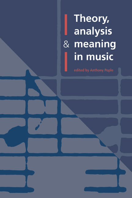 Theory, Analysis and Meaning in Music (Hardback) 9780521452366