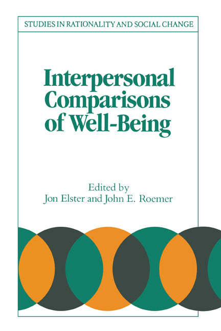 Interpersonal Comparisons of Well-Being (Paperback) 9780521457224