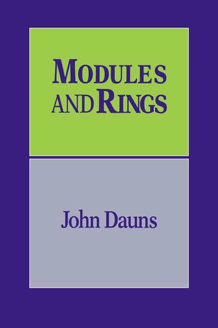 Modules and Rings (Hardback) 9780521462587