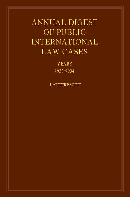 International Law Reports (Hardback) 9780521463522