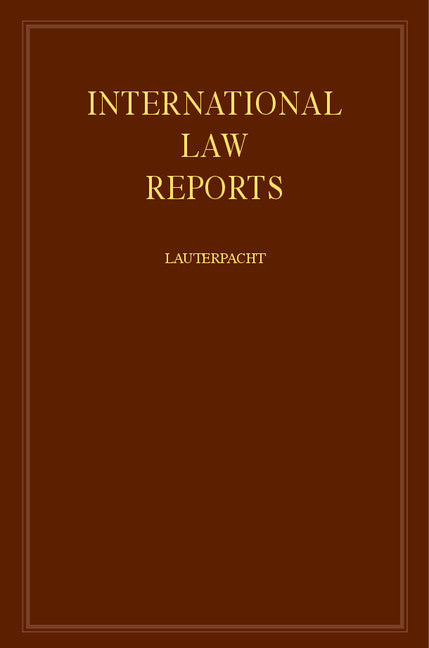 International Law Reports (Hardback) 9780521463560