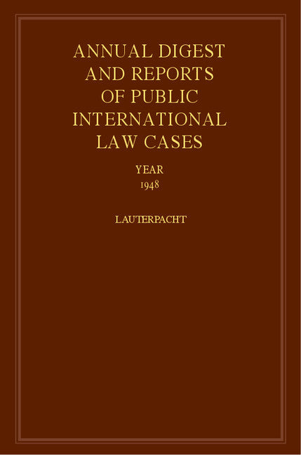 International Law Reports (Hardback) 9780521463607