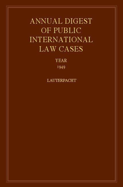 International Law Reports (Hardback) 9780521463614