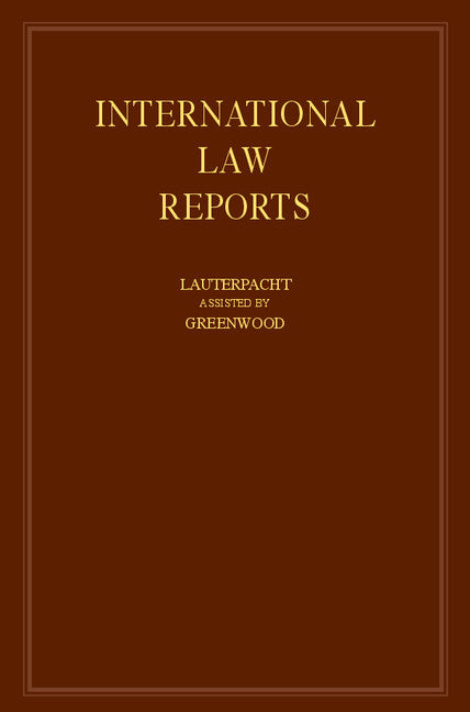 International Law Reports (Hardback) 9780521464253