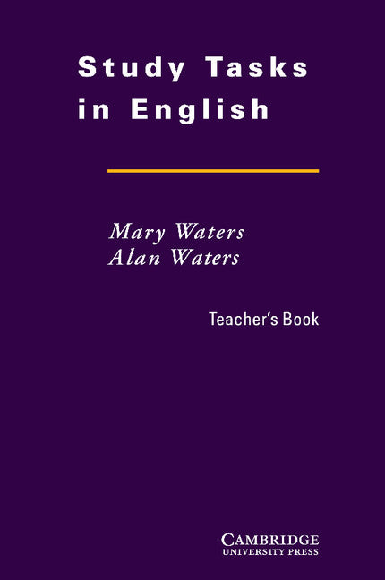 Study Tasks in English Teacher's Book (Paperback) 9780521469081