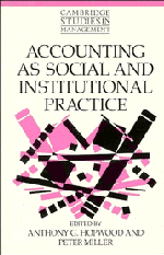 Accounting as Social and Institutional Practice (Paperback) 9780521469654