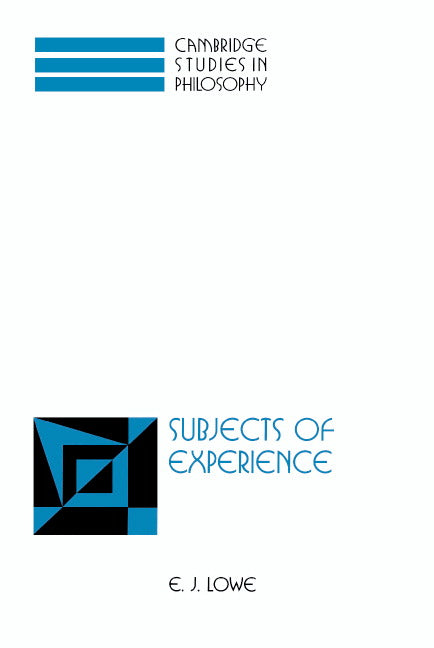 Subjects of Experience (Hardback) 9780521475037