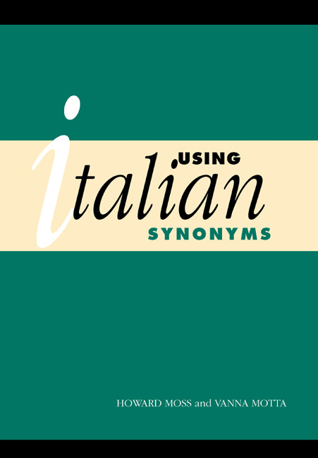 Using Italian Synonyms (Paperback) 9780521475730