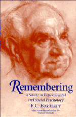 Remembering; A Study in Experimental and Social Psychology (Hardback) 9780521482783