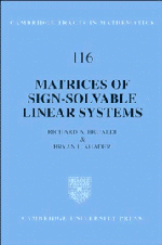 Matrices of Sign-Solvable Linear Systems (Hardback) 9780521482967