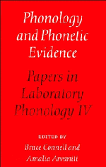 Phonology and Phonetic Evidence; Papers in Laboratory Phonology IV (Paperback) 9780521483889