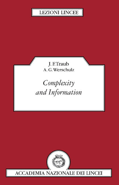 Complexity and Information (Paperback) 9780521485067