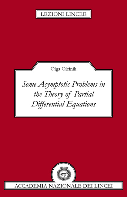 Some Asymptotic Problems in the Theory of Partial Differential Equations (Paperback) 9780521485371