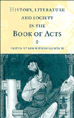 History, Literature, and Society in the Book of Acts (Hardback) 9780521495202