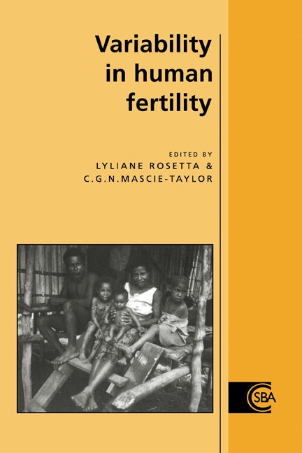 Variability in Human Fertility (Hardback) 9780521495691