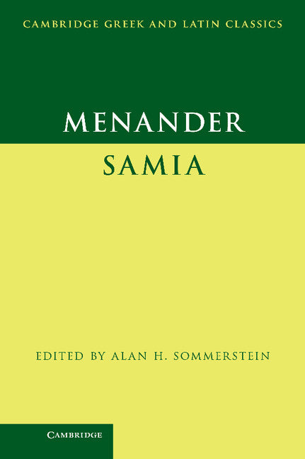 Menander: Samia (The Woman from Samos) (Hardback) 9780521514286