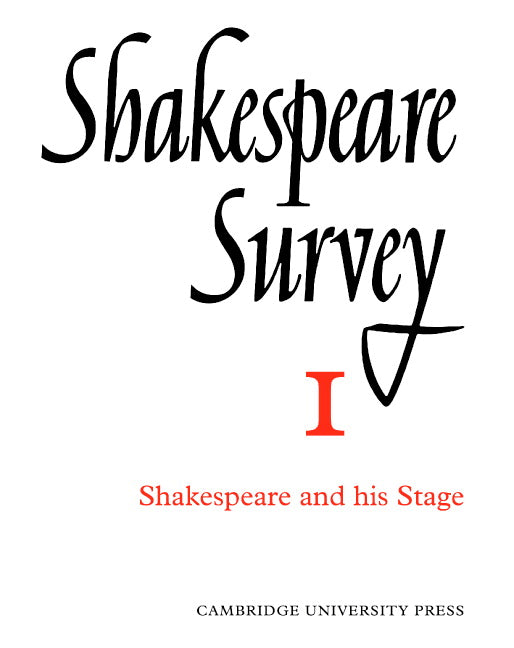Shakespeare Survey (Paperback) 9780521523455