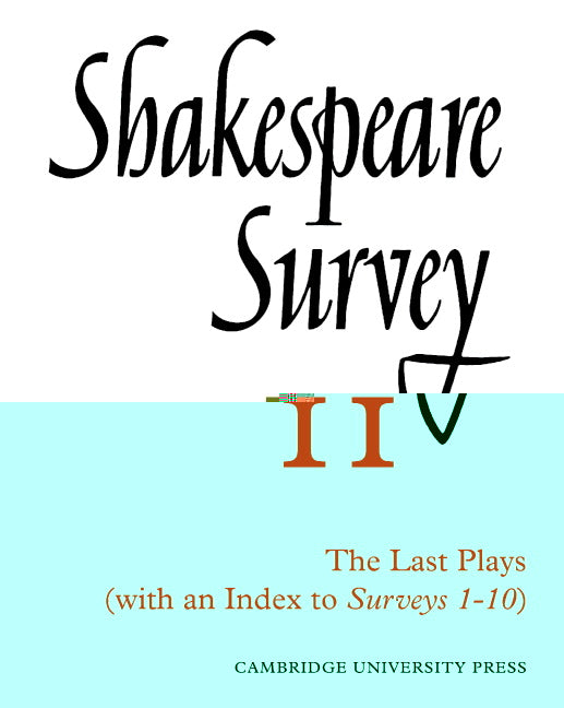 Shakespeare Survey With Index 1-10 (Paperback) 9780521523479