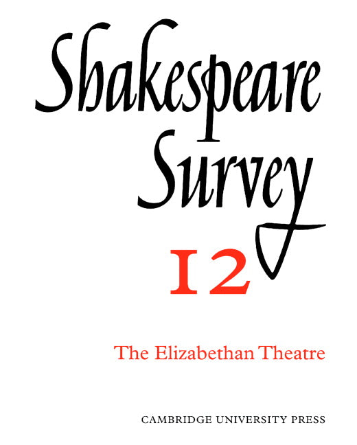 Shakespeare Survey (Paperback) 9780521523486