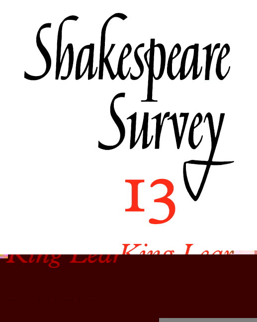 Shakespeare Survey (Paperback) 9780521523493