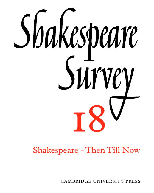 Shakespeare Survey (Paperback) 9780521523547