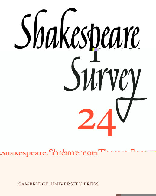 Shakespeare Survey (Paperback) 9780521523615