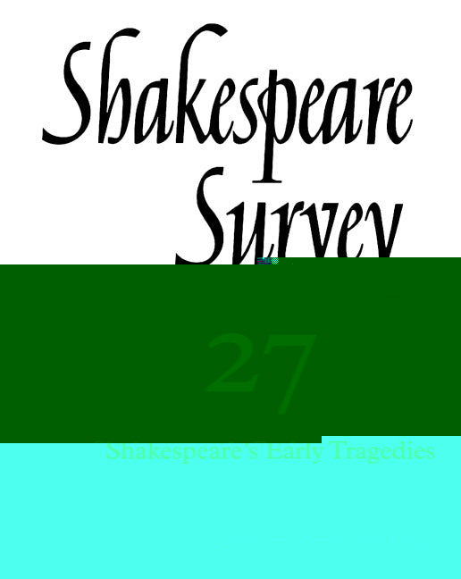 Shakespeare Survey (Paperback) 9780521523646