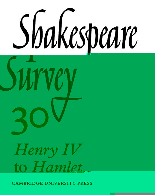 Shakespeare Survey (Paperback) 9780521523684