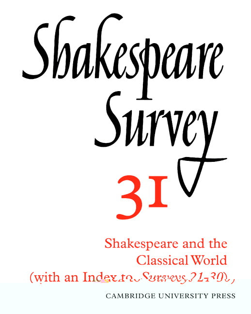 Shakespeare Survey (Paperback) 9780521523691