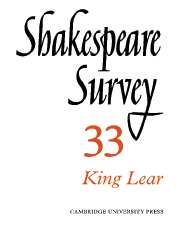 Shakespeare Survey (Paperback) 9780521523714