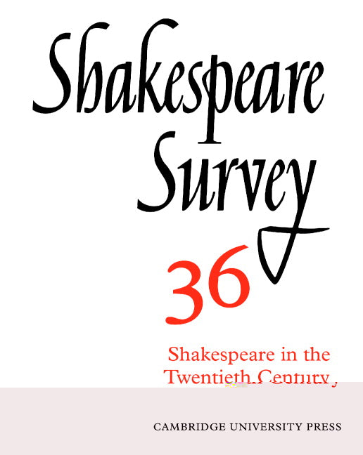 Shakespeare Survey (Paperback) 9780521523745