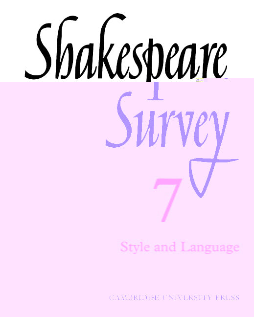 Shakespeare Survey (Paperback) 9780521523929