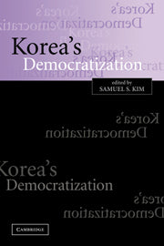 Korea's Democratization (Hardback) 9780521823210