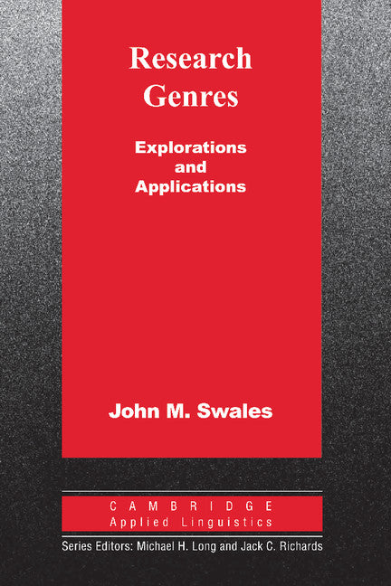 Research Genres; Explorations and Applications (Paperback) 9780521533348