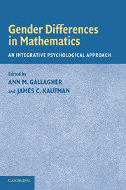 Gender Differences in Mathematics; An Integrative Psychological Approach (Hardback) 9780521826051