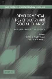 Developmental Psychology and Social Change; Research, History and Policy (Hardback) 9780521826181
