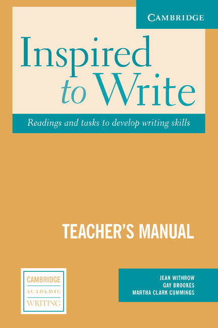 Inspired to Write Teacher's Manual; Readings and Tasks to Develop Writing (Paperback) 9780521537124