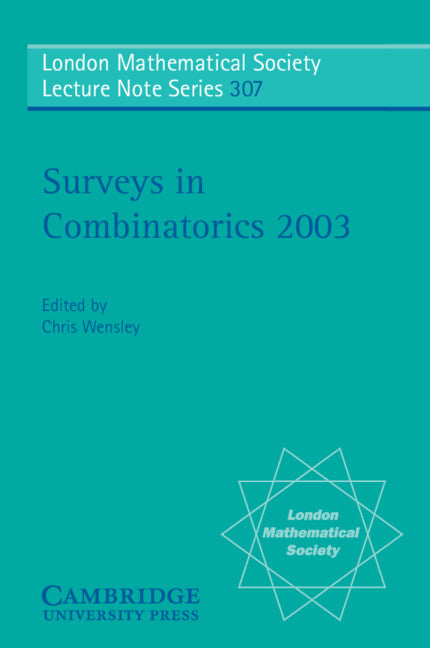 Surveys in Combinatorics 2003 (Paperback) 9780521540124