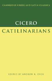 Cicero: Catilinarians (Hardback) 9780521832861