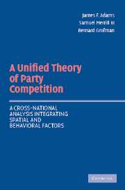 A Unified Theory of Party Competition; A Cross-National Analysis Integrating Spatial and Behavioral Factors (Hardback) 9780521836449