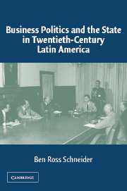 Business Politics and the State in Twentieth-Century Latin America (Hardback) 9780521836517